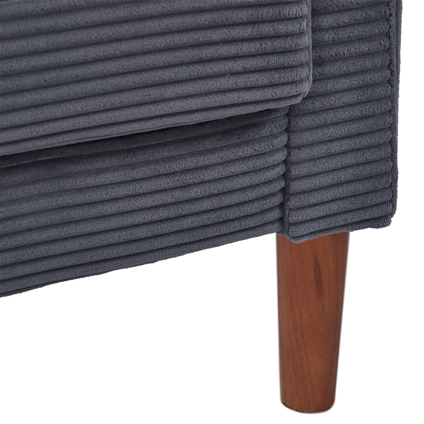 Couch Sofa, Corduroy Fabric Couches Loveseat Furniture with 2 Pillows for Living Room, Bedroom