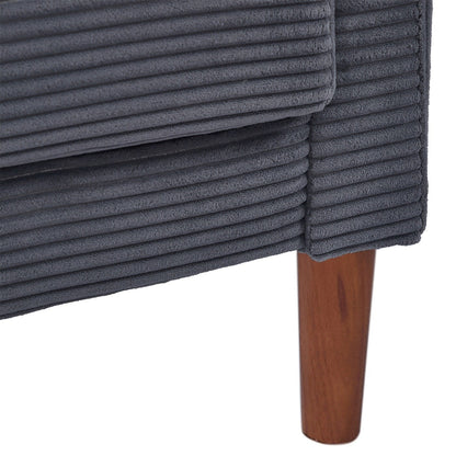 Couch Sofa, Corduroy Fabric Couches Loveseat Furniture with 2 Pillows for Living Room, Bedroom