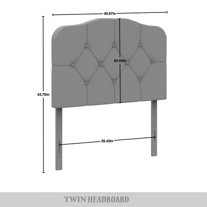 CraftPorch Elegant Button-Tufted Upholstered Headboard