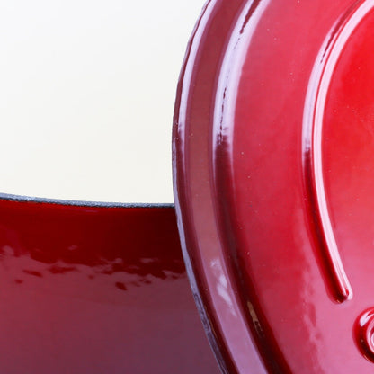 Craftsman 7 Quart Dual Handle Cast Iron Round Dutch Oven in Pepper Red