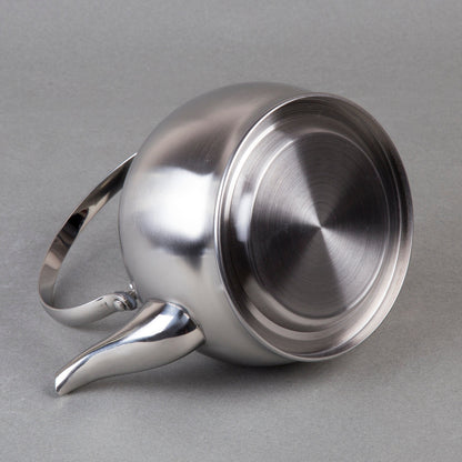 Creative Home Royal-Tea 1.0 Quart Stainless Steel Tea Kettle with with Removable Infuser Basket and Folding Handle