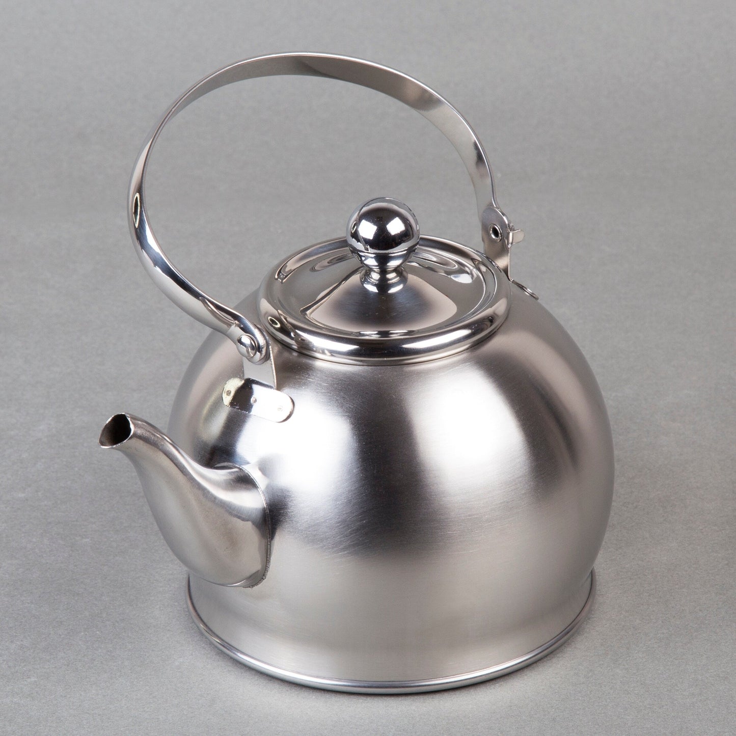 Creative Home Royal-Tea 1.0 Quart Stainless Steel Tea Kettle with with Removable Infuser Basket and Folding Handle