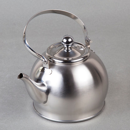 Creative Home Royal-Tea 1.0 Quart Stainless Steel Tea Kettle with with Removable Infuser Basket and Folding Handle