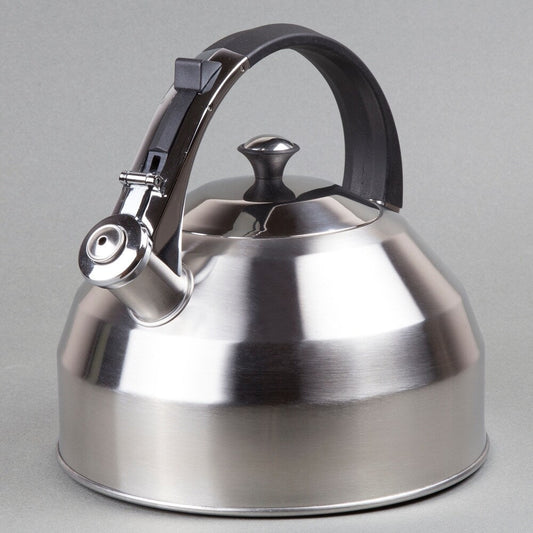 Creative Home Panorama 3.7 Quart Stainless Steel Whistling Tea Kettle with Aluminum Capsulated Bottom