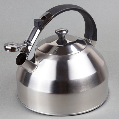 Creative Home Panorama 3.7 Quart Stainless Steel Whistling Tea Kettle with Aluminum Capsulated Bottom