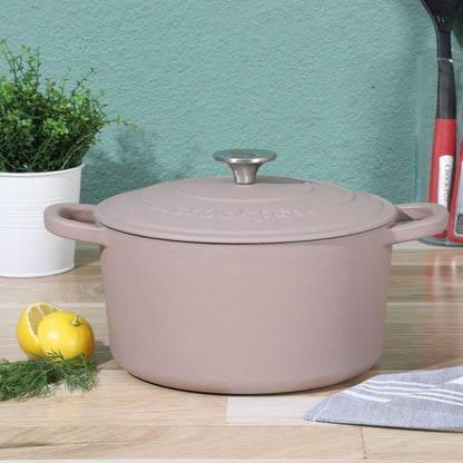 Crock Pot Artisan 5-Quart Round Dutch Oven - Matte Dusty Pink
