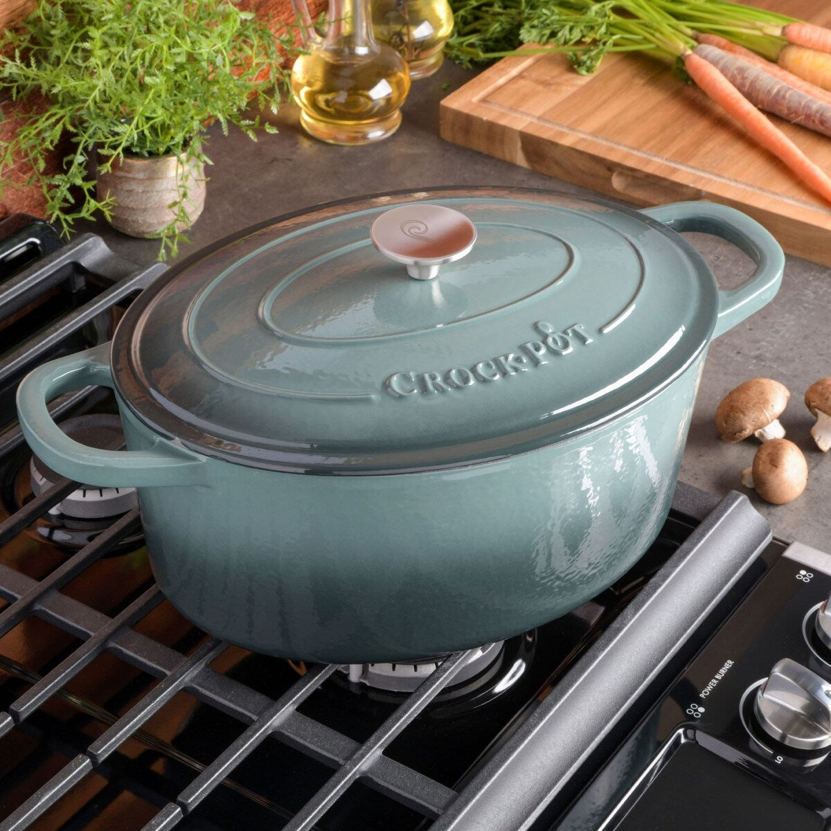 Crock Pot Artisan 7-Quart Oval Dutch Oven