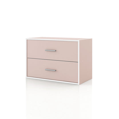 DH BASIC Modern Wood Customizable Stackable Storage Organizer - Cube Shelves, Drawer Cabinet, Bookcase with Doors by Denhour