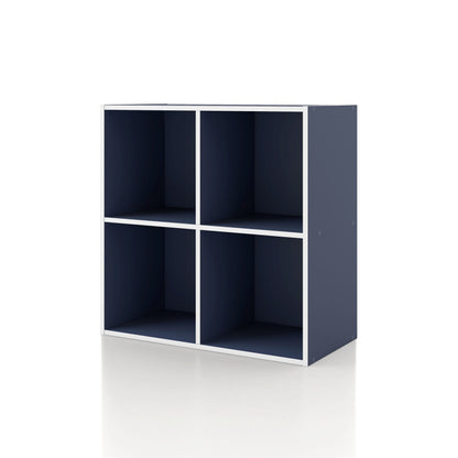 DH BASIC Modern Wood Customizable Stackable Storage Organizer - Cube Shelves, Drawer Cabinet, Bookcase with Doors by Denhour