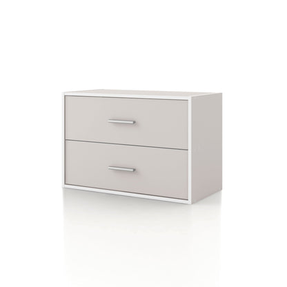 DH BASIC Modern Wood Customizable Stackable Storage Organizer - Cube Shelves, Drawer Cabinet, Bookcase with Doors by Denhour