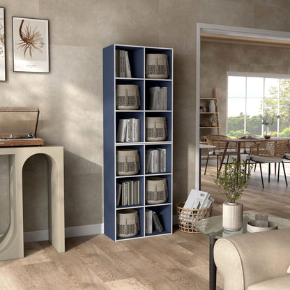 DH BASIC Modern Wood Customizable Stackable Storage Organizer - Cube Shelves, Drawer Cabinet, Bookcase with Doors by Denhour