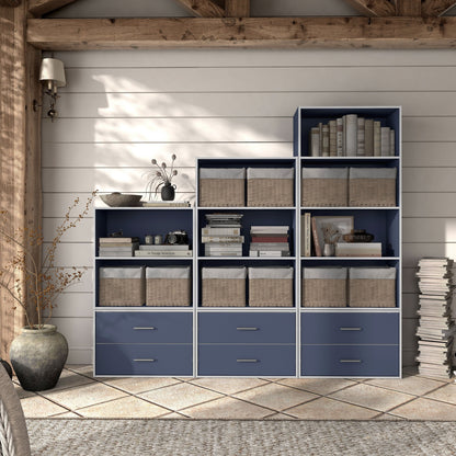 DH BASIC Modern Wood Customizable Stackable Storage Organizer - Cube Shelves, Drawer Cabinet, Bookcase with Doors by Denhour