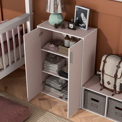 DH BASIC Modern Wood Customizable Stackable Storage Organizer - Cube Shelves, Drawer Cabinet, Bookcase with Doors by Denhour
