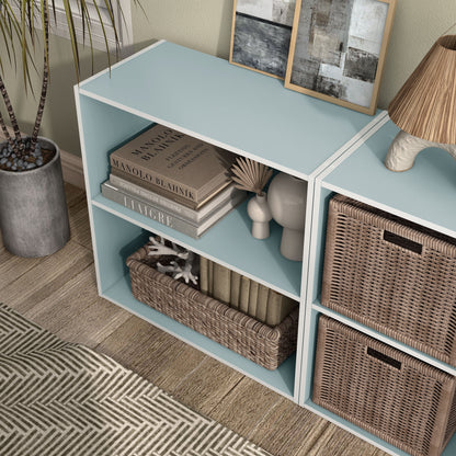 DH BASIC Modern Wood Customizable Stackable Storage Organizer - Cube Shelves, Drawer Cabinet, Bookcase with Doors by Denhour