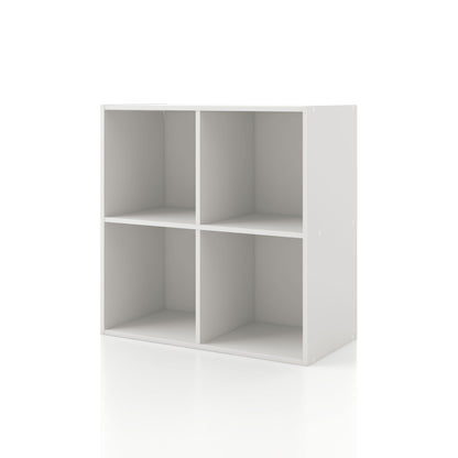 DH BASIC Modern Wood Customizable Stackable Storage Organizer - Cube Shelves, Drawer Cabinet, Bookcase with Doors by Denhour