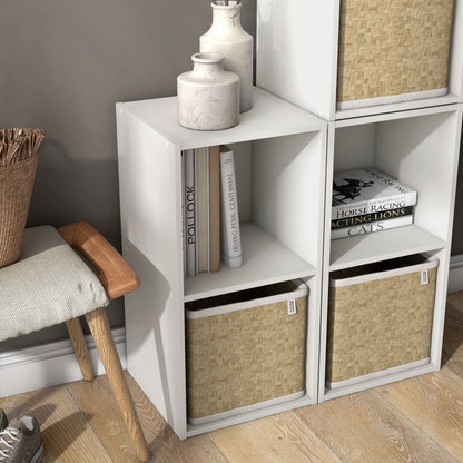 DH BASIC Modern Wood Customizable Stackable Storage Organizer - Cube Shelves, Drawer Cabinet, Bookcase with Doors by Denhour
