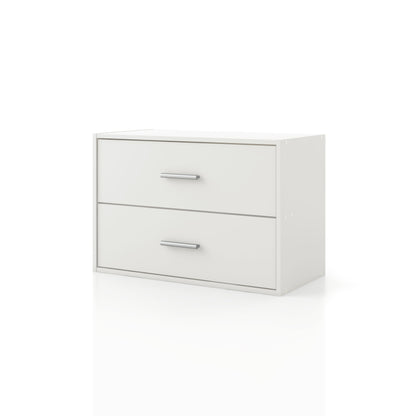 DH BASIC Modern Wood Customizable Stackable Storage Organizer - Cube Shelves, Drawer Cabinet, Bookcase with Doors by Denhour