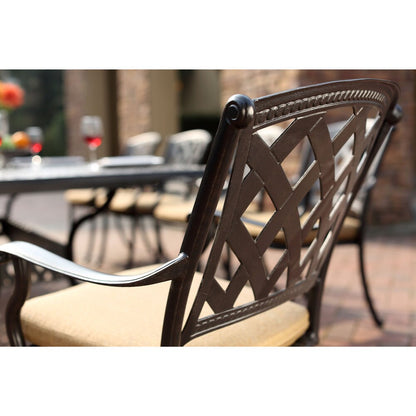 Darlee Ocean View Antique Bronze Cast Aluminum Rectangular 9-piece Dining Set