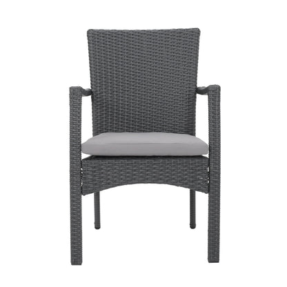 Davenport Outdoor 9 Piece Wood and Wicker Expandable Dining Set by Christopher Knight Home