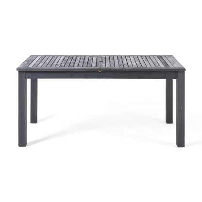Davenport Outdoor 9 Piece Wood and Wicker Expandable Dining Set by Christopher Knight Home