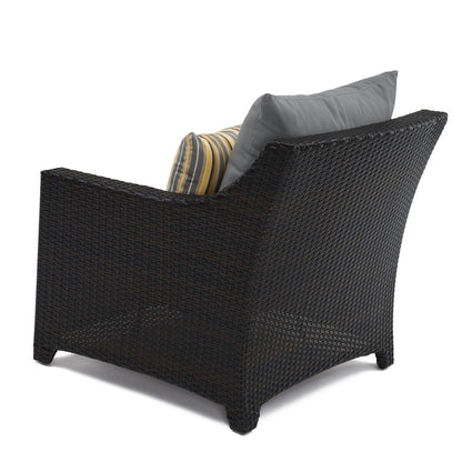 Deco 5 Piece Sunbrella Outdoor Patio Club Chair & Ottoman Set