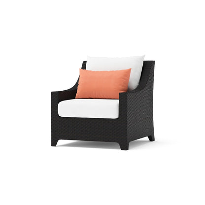 Deco 5 Piece Sunbrella Outdoor Patio Club Chair & Ottoman Set