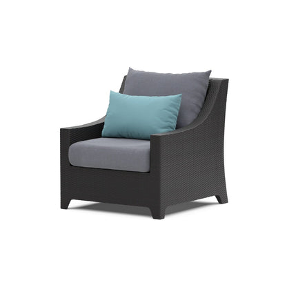 Deco 5 Piece Sunbrella Outdoor Patio Club Chair & Ottoman Set