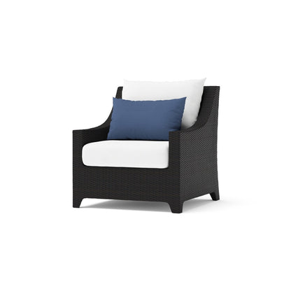 Deco 5 Piece Sunbrella Outdoor Patio Club Chair & Ottoman Set