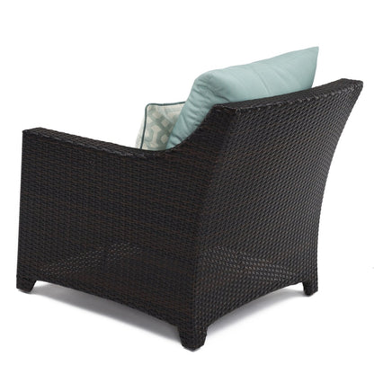 Deco 5 Piece Sunbrella Outdoor Patio Club Chair & Ottoman Set