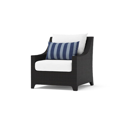 Deco 5 Piece Sunbrella Outdoor Patio Club Chair & Ottoman Set