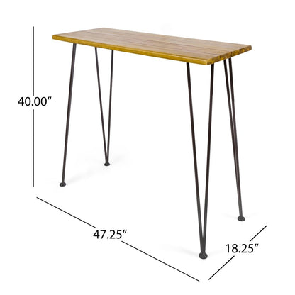 Denali Outdoor Industrial 3-piece Wood Bar Set by Christopher Knight Home