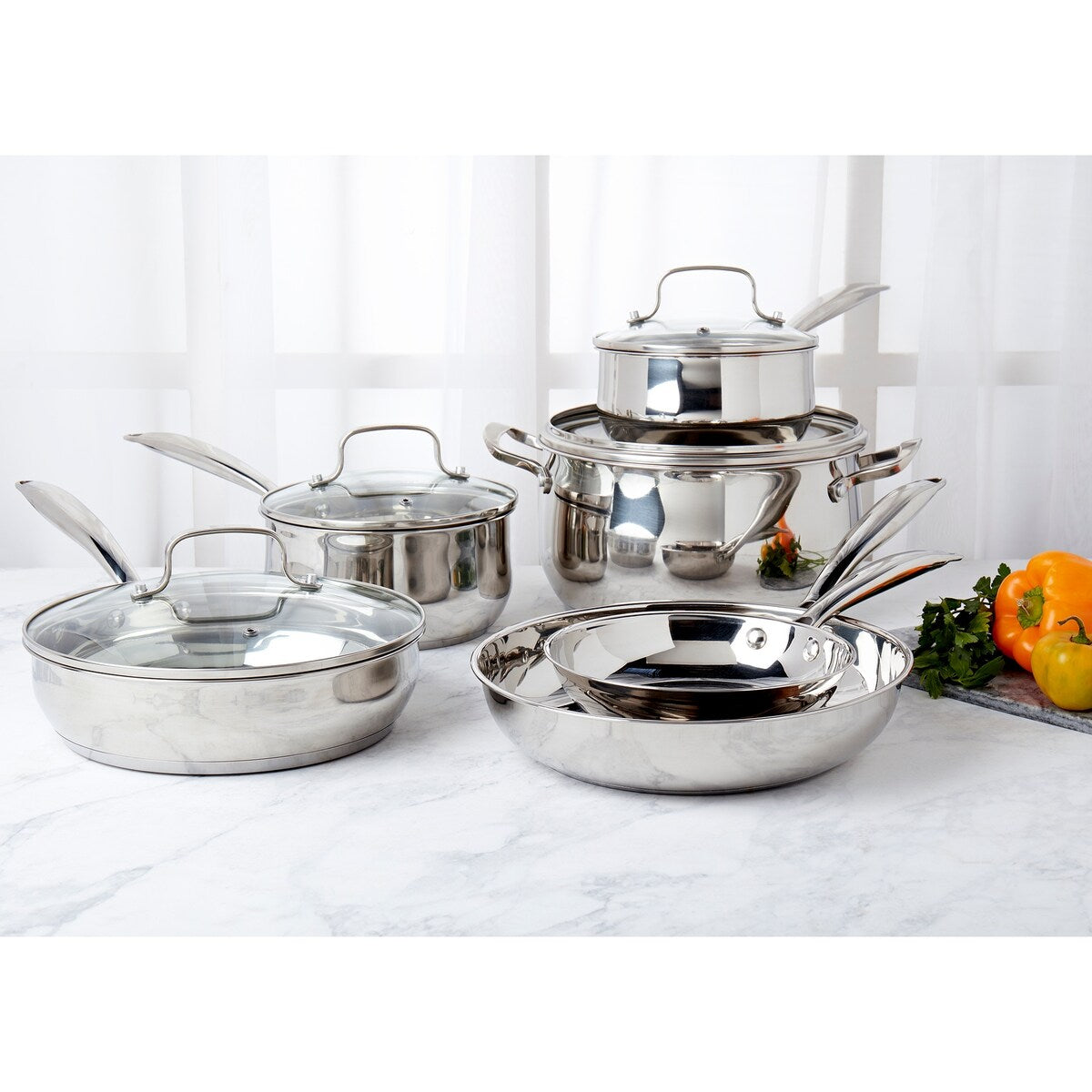 Denmark 10pc Stainless Steel Cookware Set