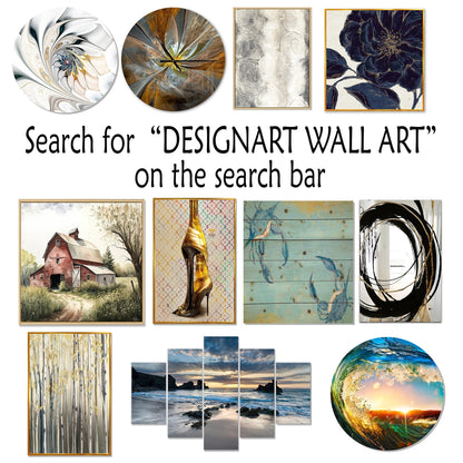 Designart Collaged Spiral Abstract Modern Wall Mirror