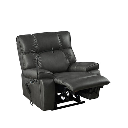 Dual Motor Power Lift Recliner Chair with Massage, Heated Lumbar, Side Pockets, Adjustable Phone Holder and Cup Holders