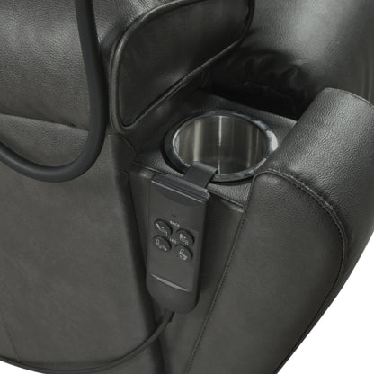Dual Motor Power Lift Recliner Chair with Massage, Heated Lumbar, Side Pockets, Adjustable Phone Holder and Cup Holders