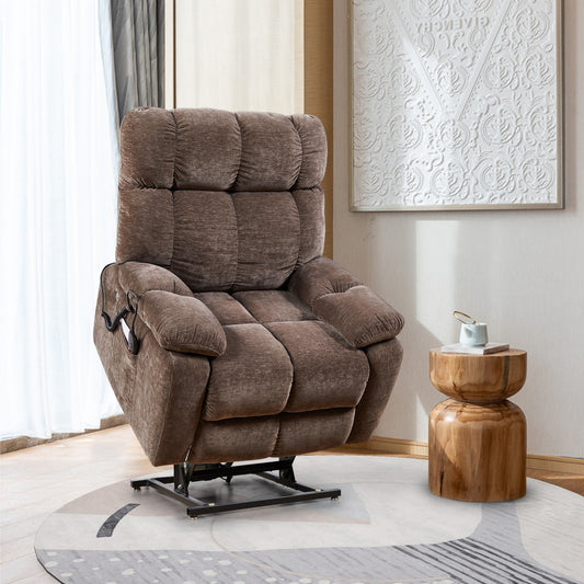 Dual Motor Power Lift Recliner Chair with Massage, Heating, USB Port, Infinite Positioning, Adjustable Backrest and Footrest
