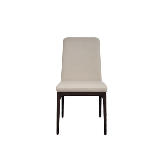 Chaise de salle à manger Nomad en cuir de blé et expresso