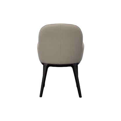 Fauteuil de salle à manger Enea en cuir de blé expresso