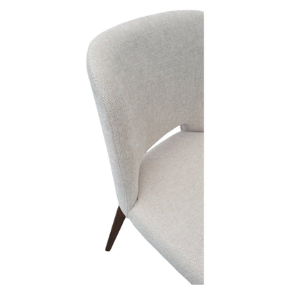 Chaise de salle à manger en tissu beige Savona