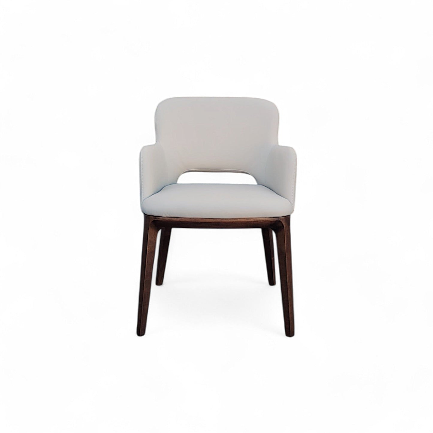 Fauteuil de salle à manger en cuir Savona Natural Frost