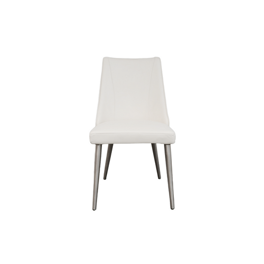 Chaise en cuir blanc Urbana