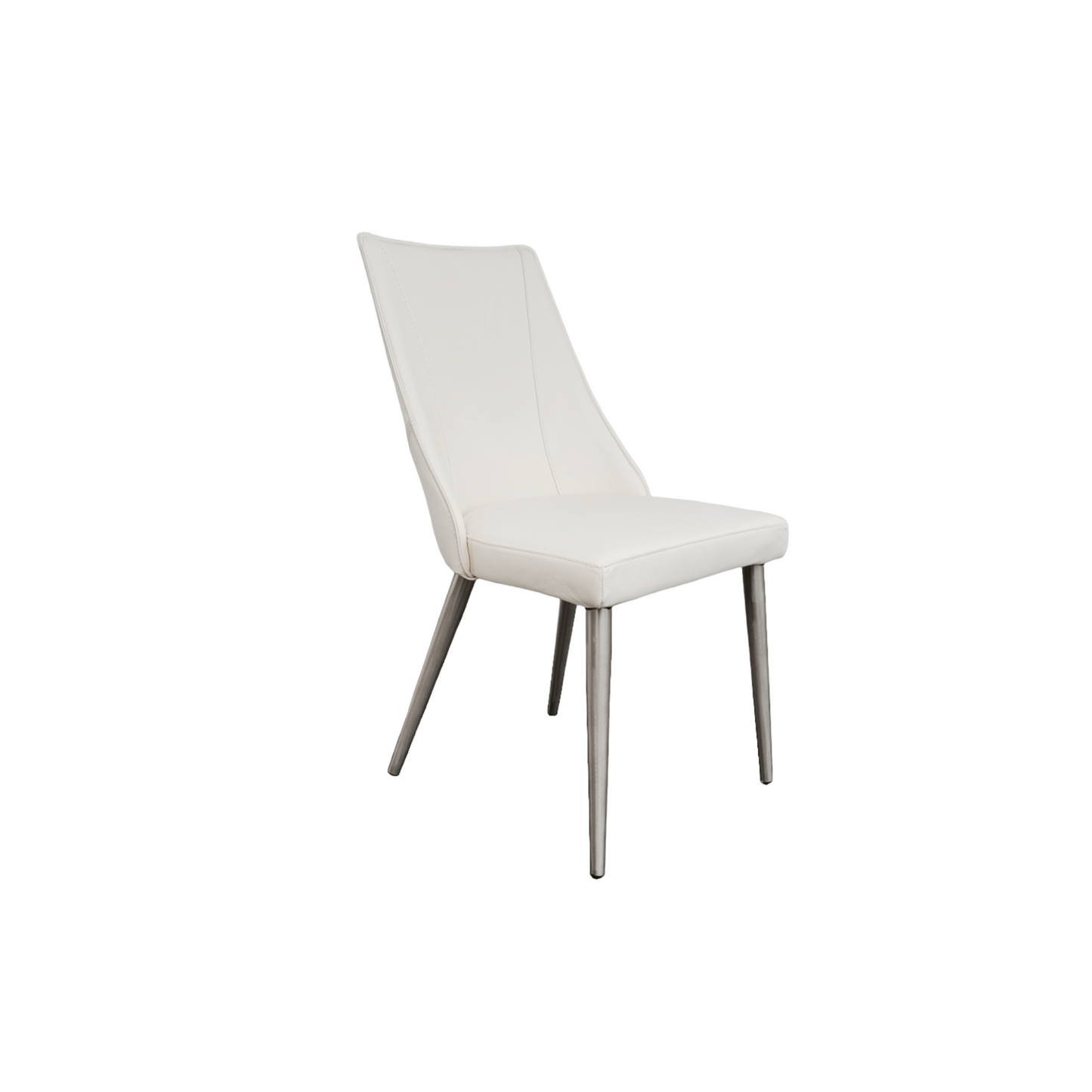 Chaise en cuir blanc Urbana