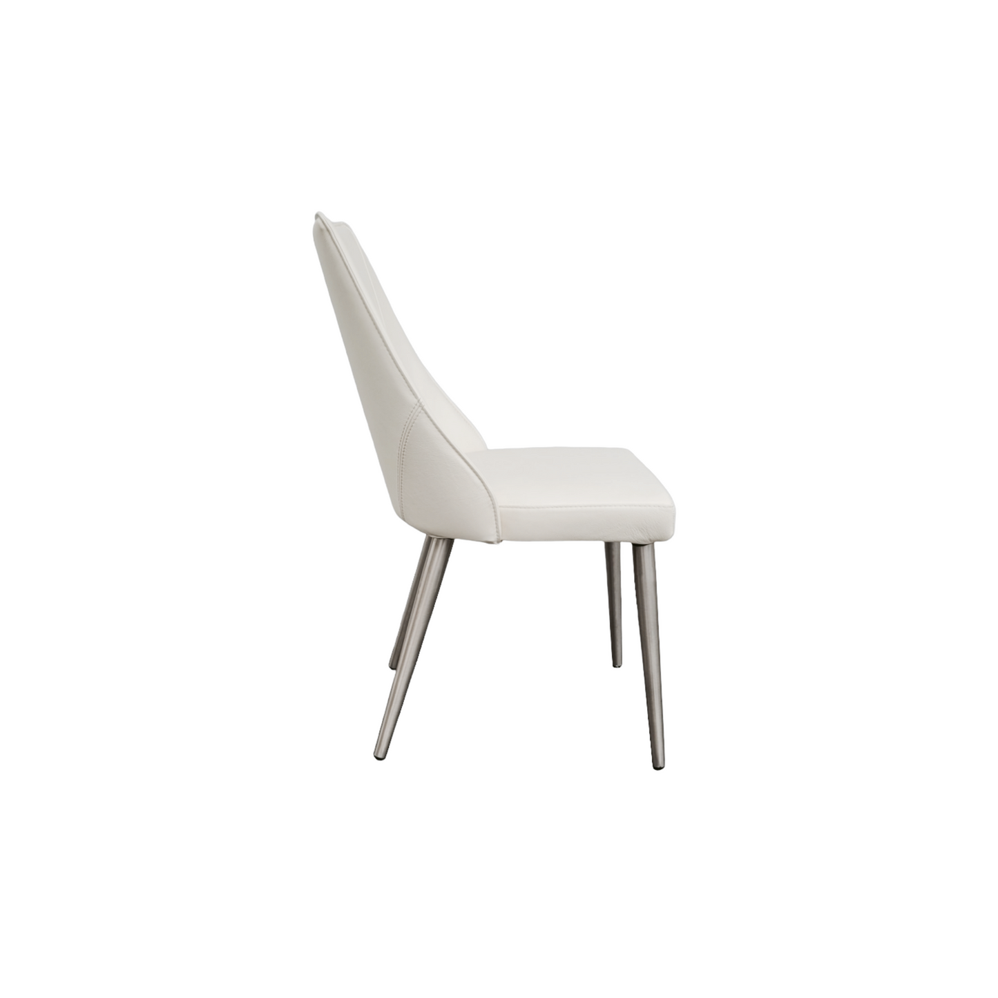 Chaise en cuir blanc Urbana