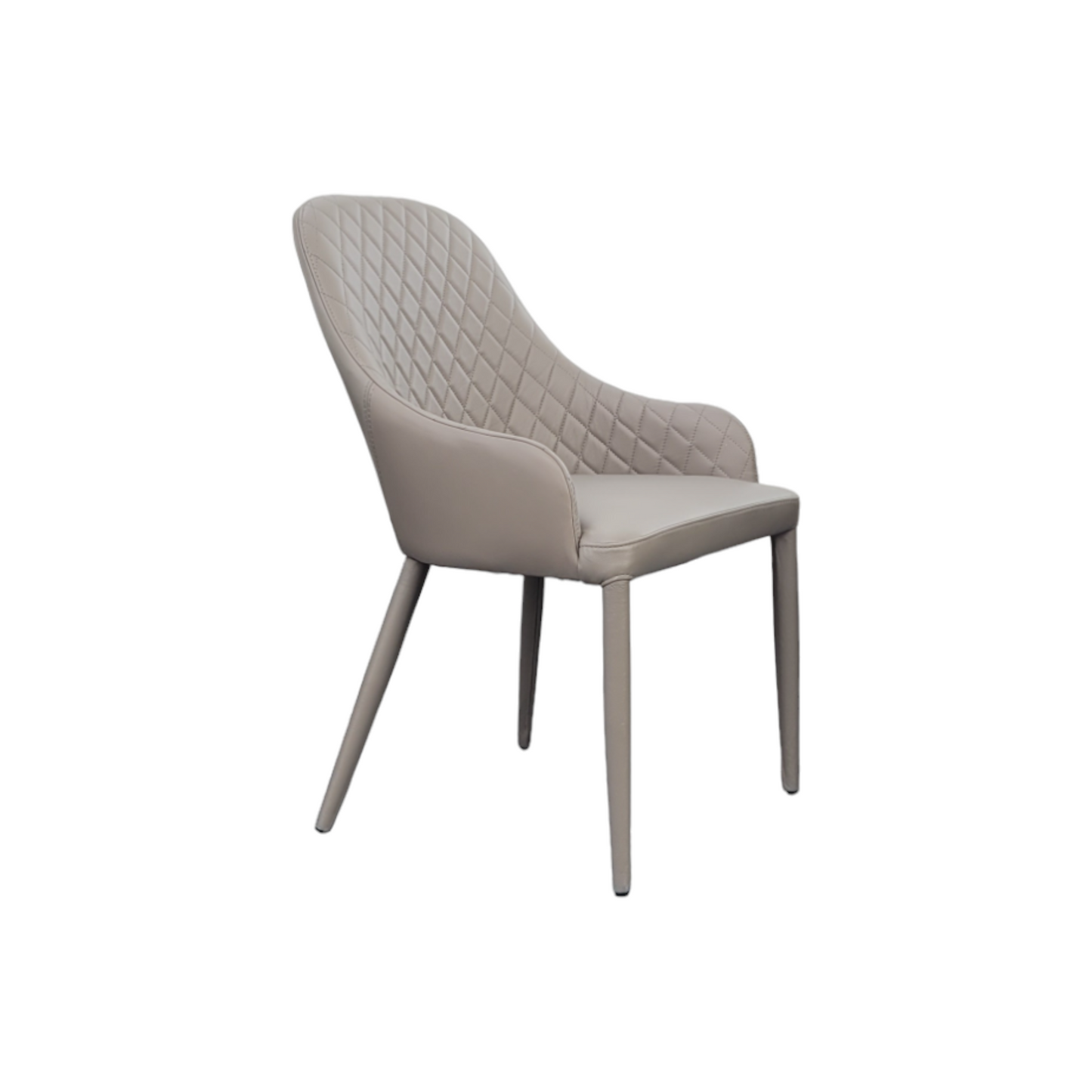 Fauteuil de salle à manger en cuir gris foncé Kosta
