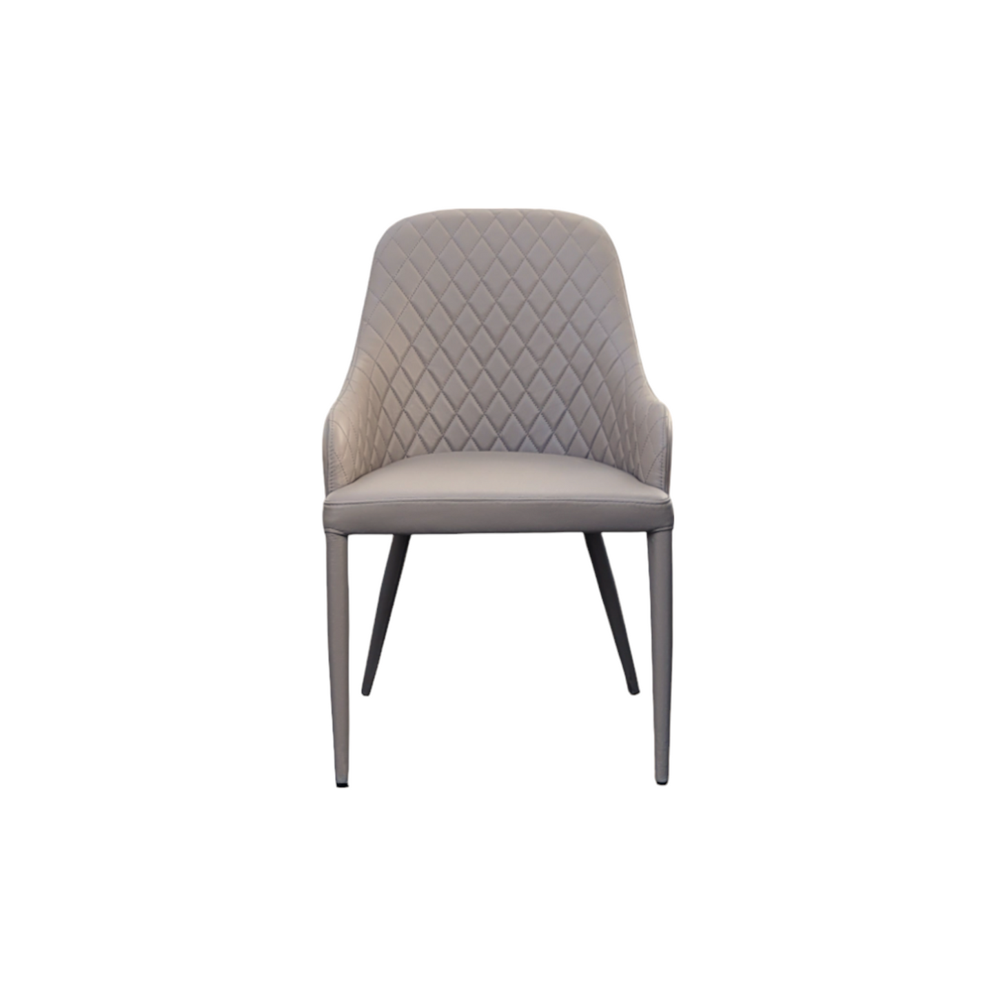 Fauteuil de salle à manger en cuir gris foncé Kosta