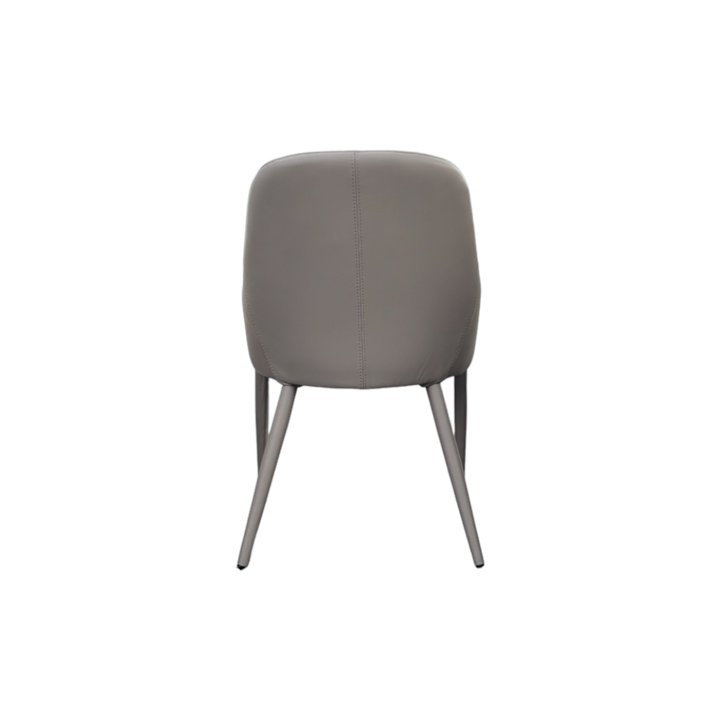 Fauteuil de salle à manger en cuir gris foncé Kosta