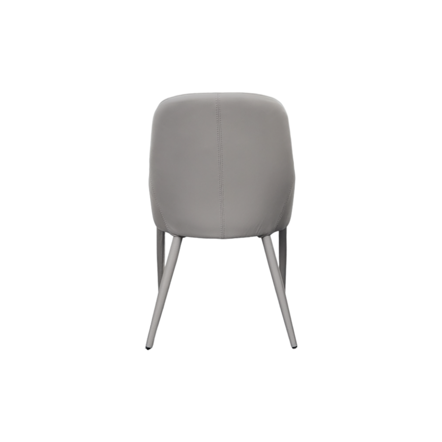 Fauteuil de salle à manger en cuir gris clair Kosta