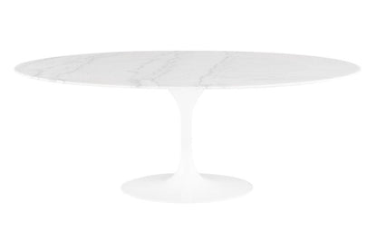 Table ovale en marbre blanc Echo