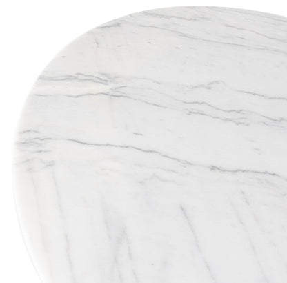 Table ovale en marbre blanc Echo