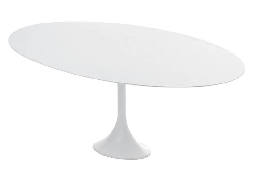 Table ovale en marbre blanc Echo